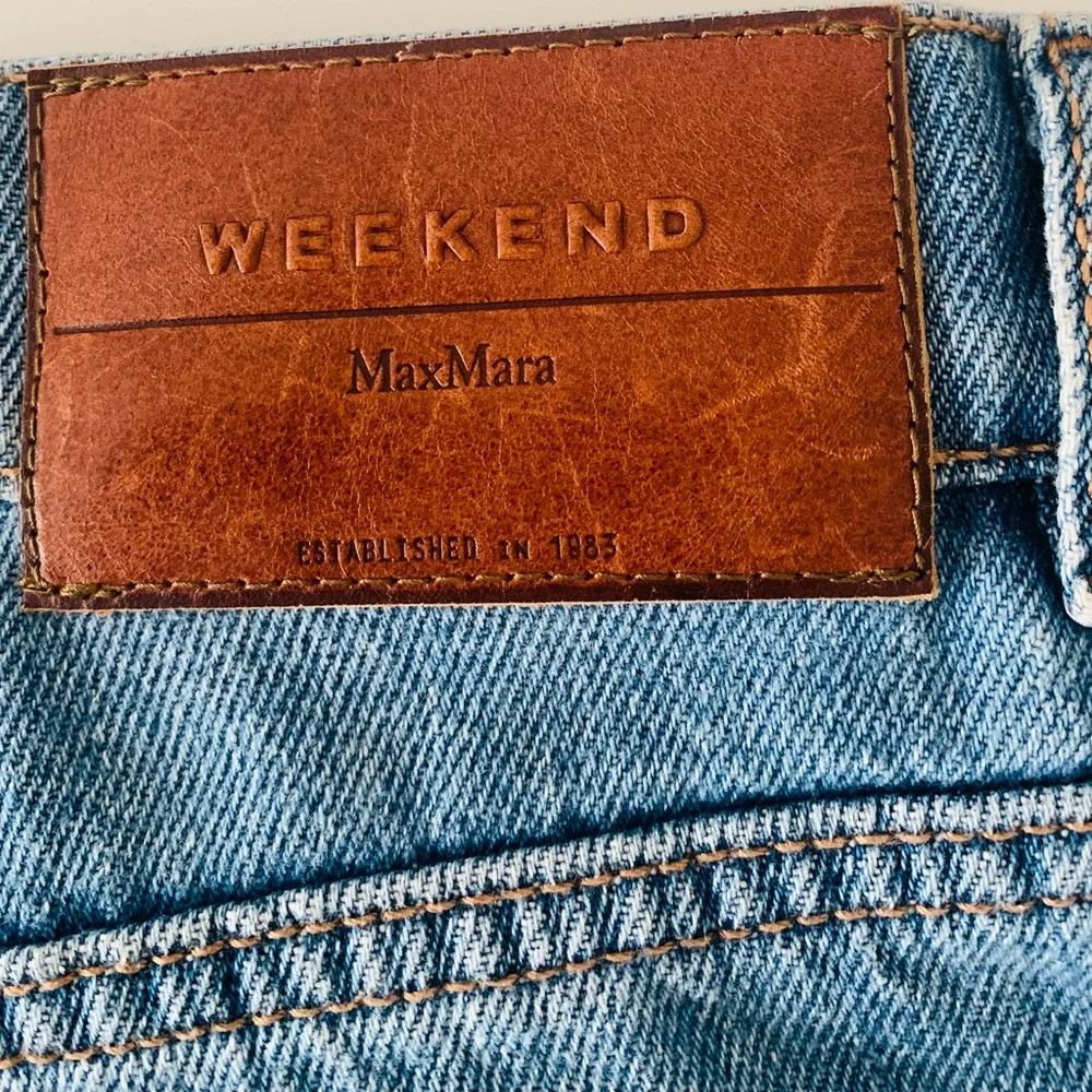 Weekend Max Mara Crop High Rise Wide Leg Jeans Light Wash Women Size 10 Skater